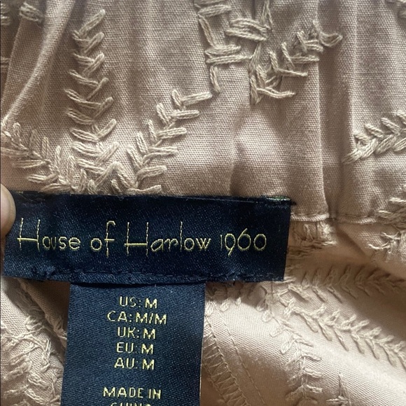 House of Harlow 1960 Textured Tan Joggers - Picture 2 of 10